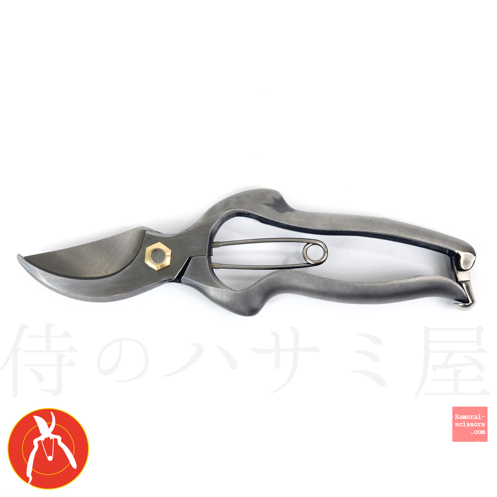 Pruning shears No.02 Stainless steel, Bonsai Scissors. Slim and curved handle.