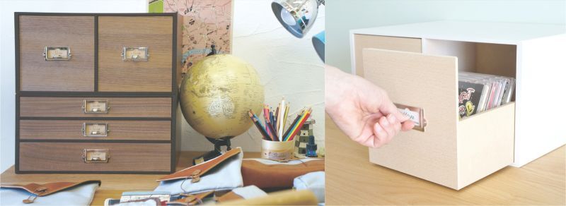 奥行がピッタリで統一感のある卓上収納