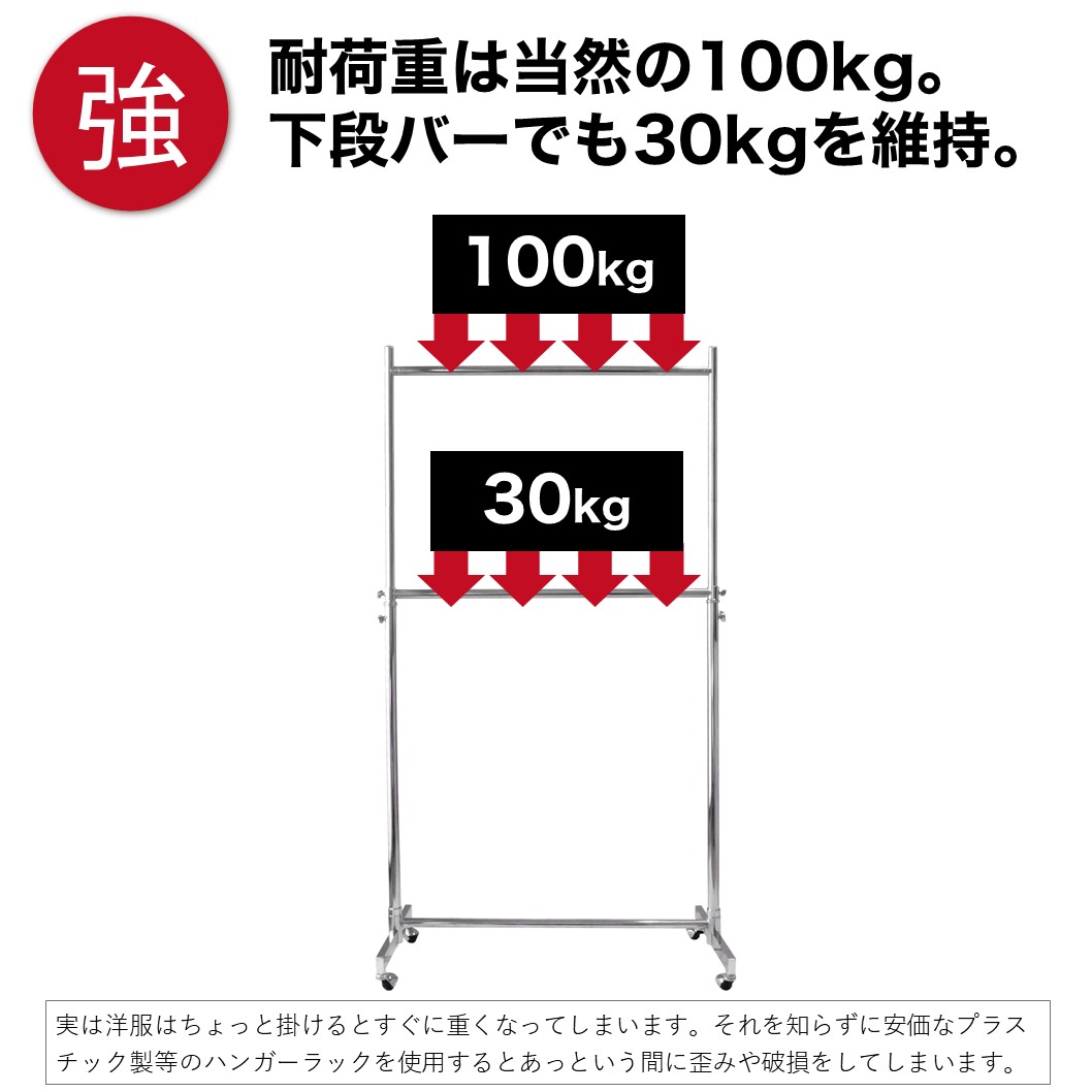 耐荷重は安心の30kg